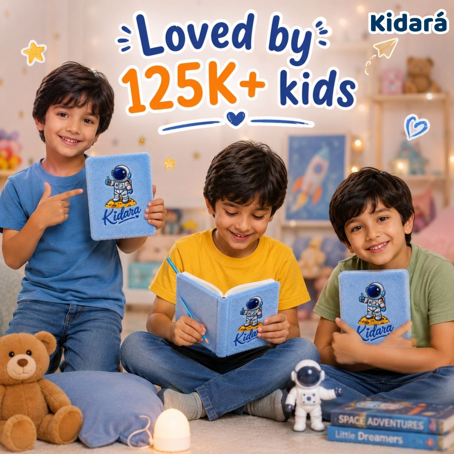 Kidara Kids A6 Cute Astronaut Diary (Blue)