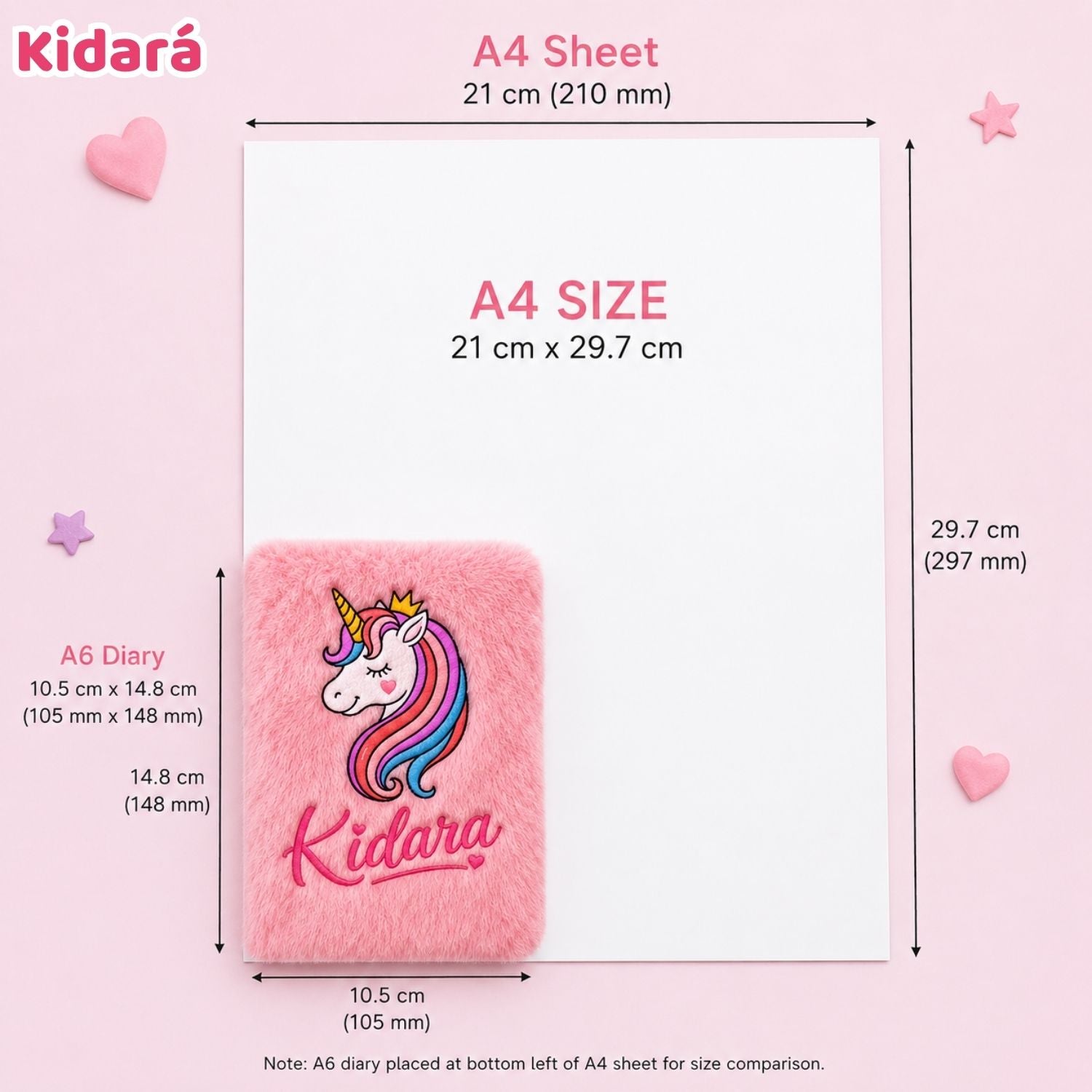 Kidara Kids A6 Cute Unicorn Diary (Pink)