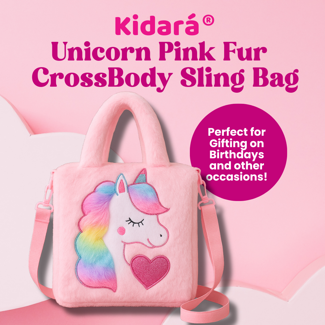 Kidara Unicorn Toddler Bag | Cute Crossbody Handbags (Baby Pink)
