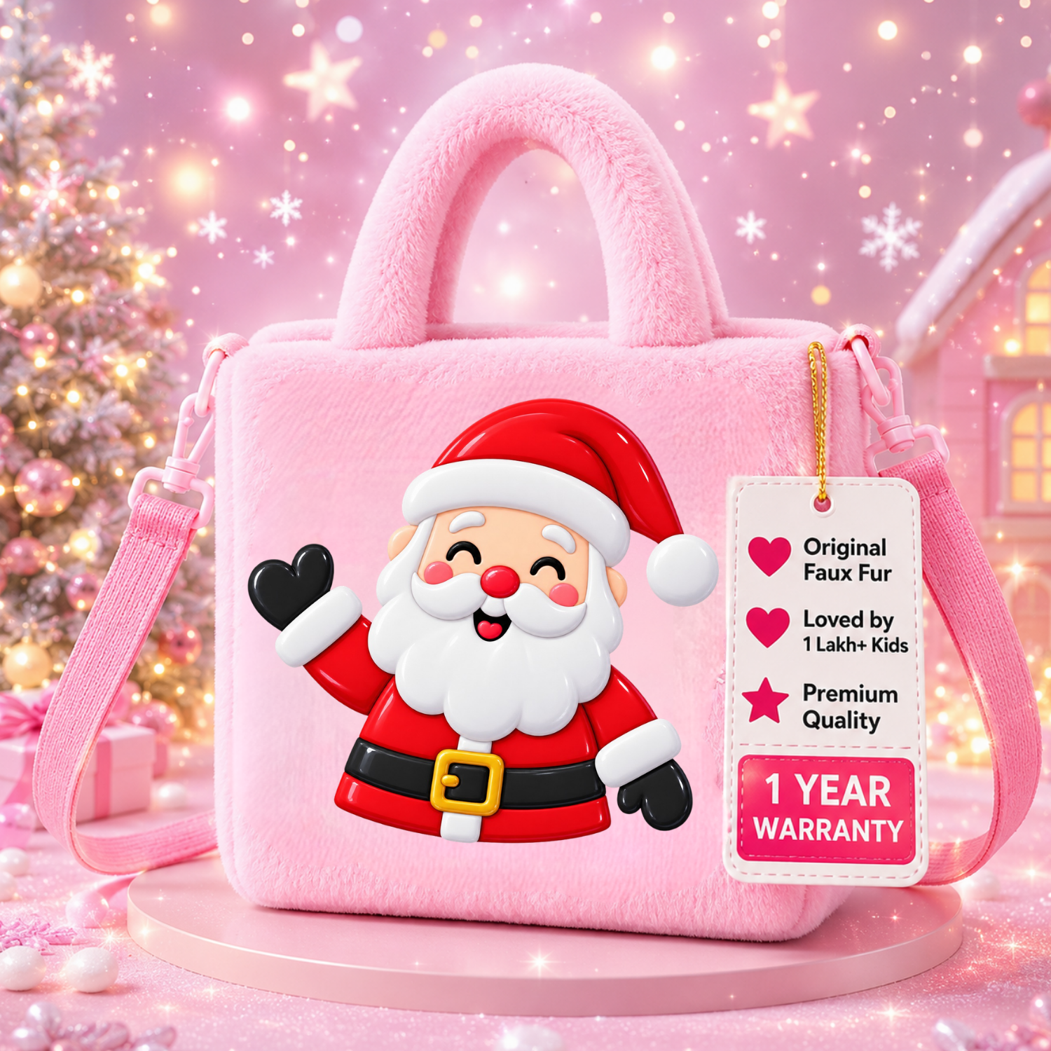 Kidara Christmas Santa Kids Fur Sling Bag
