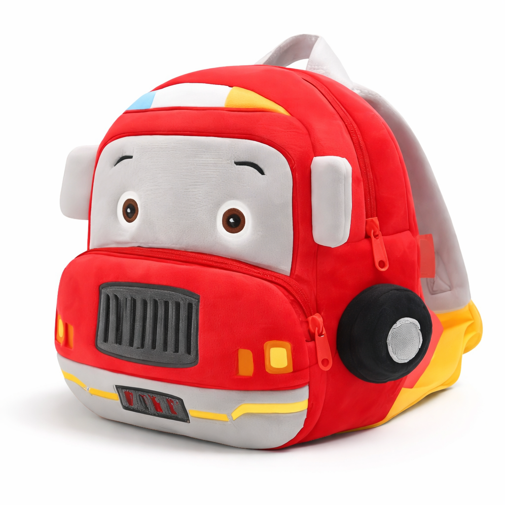 Kidara Fire Brigade Plush Backpack - Red