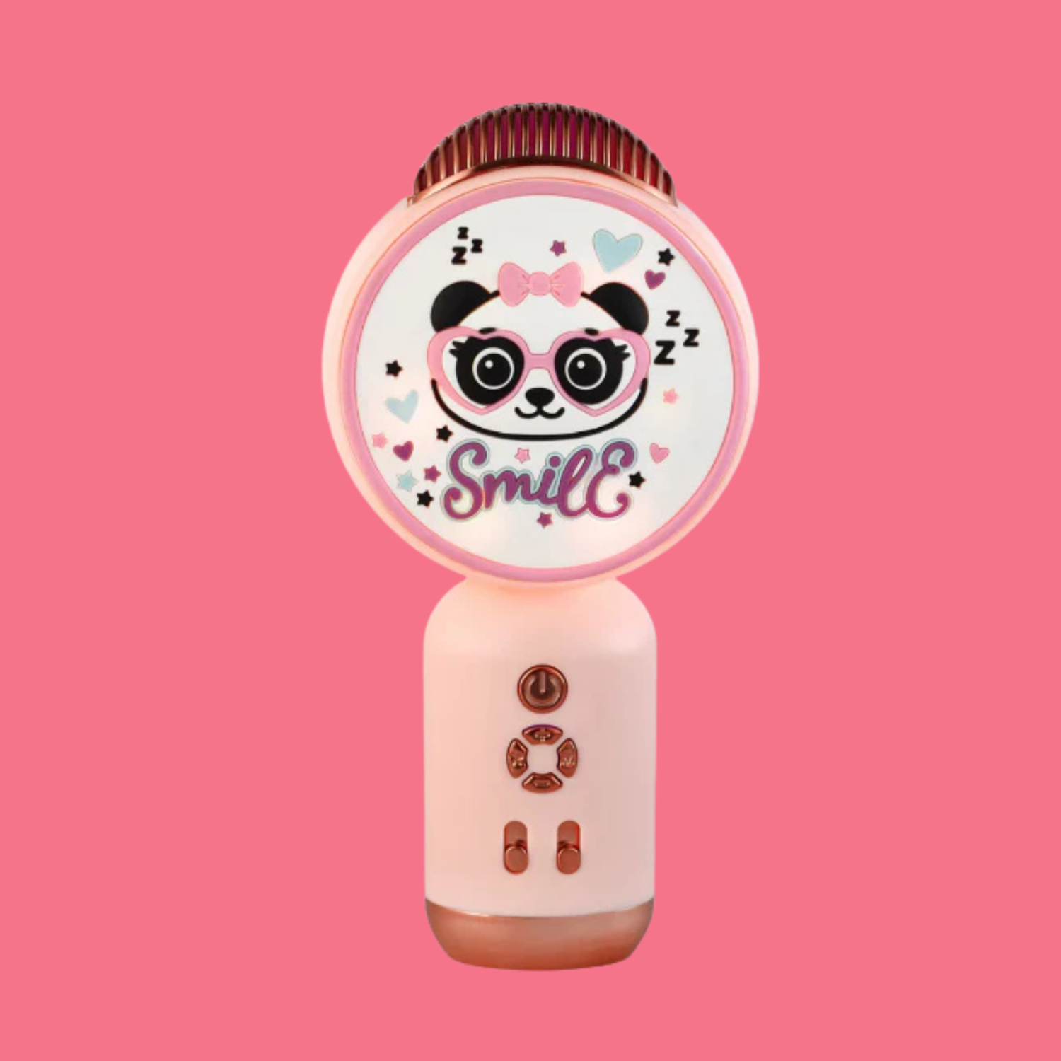 Panda Pop Music Toy with Mic | Bluetooth, Rechargeable  | Ages 4-10+ (Pink)