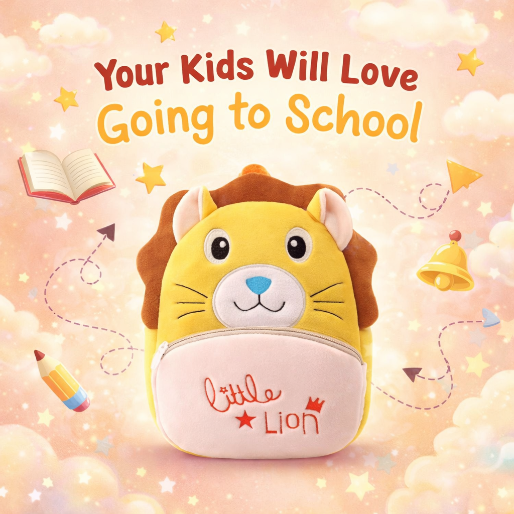 Kidara Lion Plush Backpack for Kids