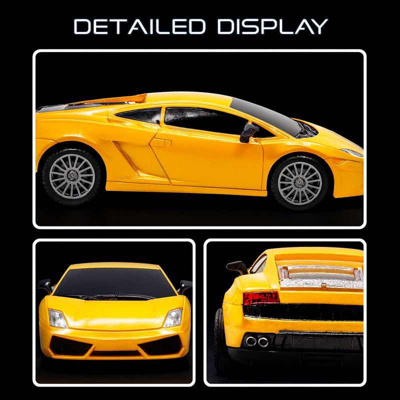 Kidara High-Speed Lambo RC Racing Car 1:24 | Rechargeable Mini Remote Control Car for Kids (Yellow)