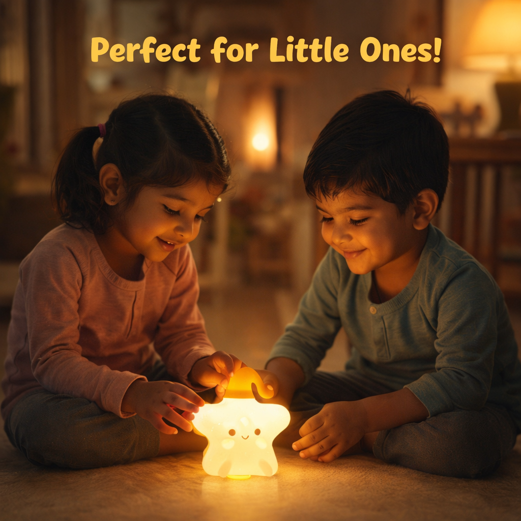 Kidara Star Silicone LED Night Light for Kids