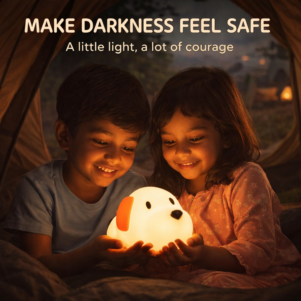 Kidara Puppy Silicone LED Night Light for Kids