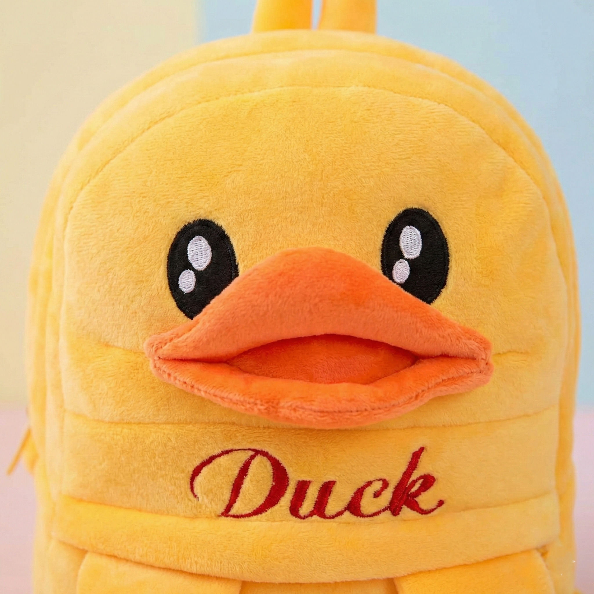 Kidara Duck Kids Plush Backpack – Yellow