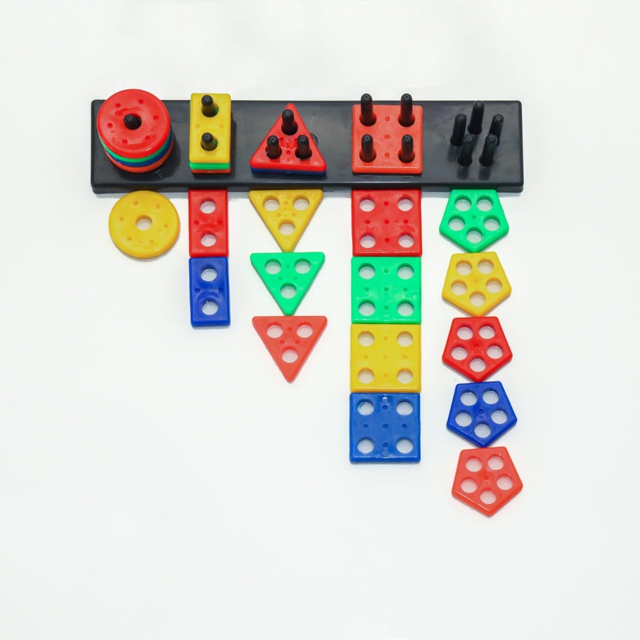 Angle Geometric Plastic Blocks, Sorting & Stacking Sorter Set | STEM Gift for Kids | Hands-On Learning & Sorting Game | Ages 1+