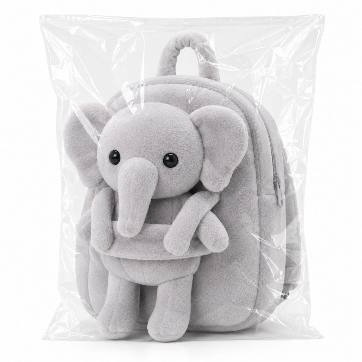 Kidara Detachable Elephant Plush Kids Backpack (Grey)