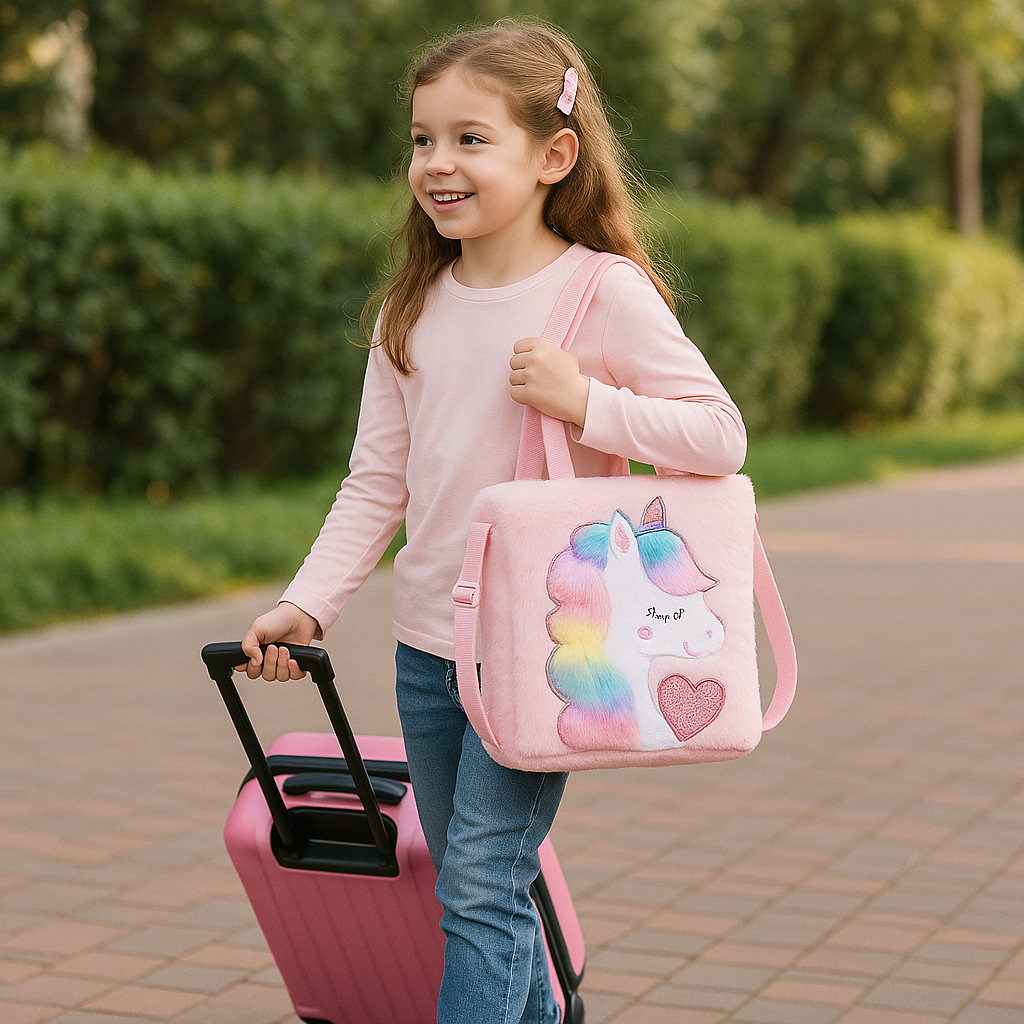 Kidara Unicorn Toddler Bag | Princess Cute Crossbody Handbags Gift for Girls (Baby Pink)