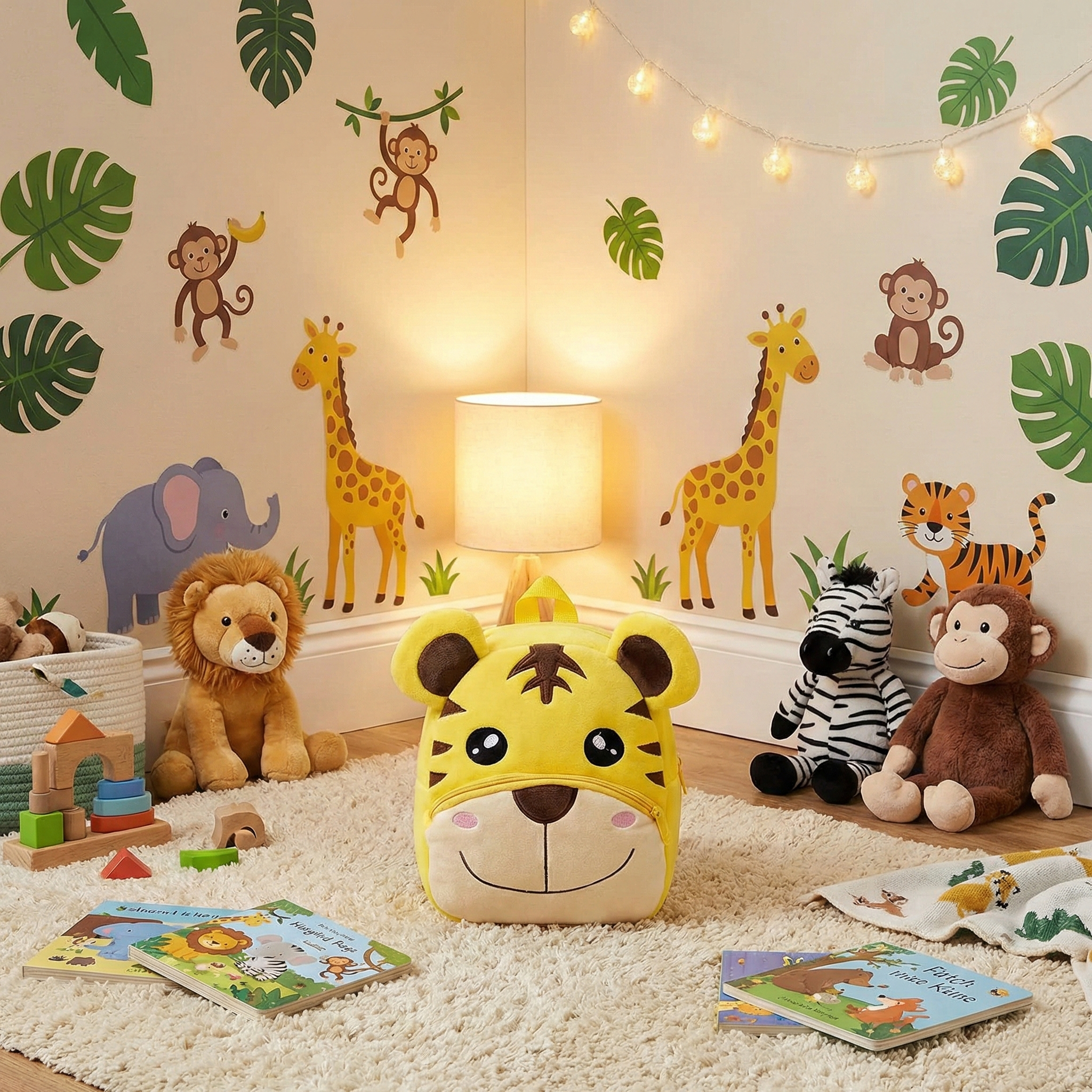 Kidara Tiger Kids Plush Backpack – Yellow