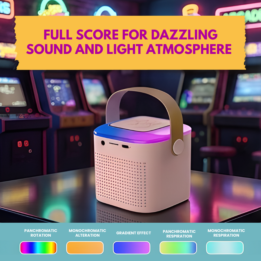 Sing Square Karaoke Speaker with 2 Mics (Bluetooth) | Rechargeable/Portable | Ages 3-9+ (Multicolor)