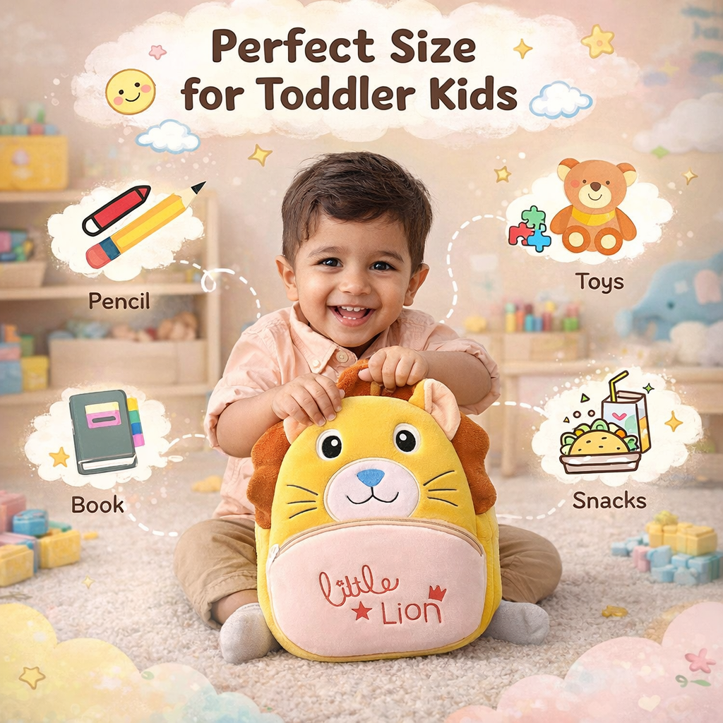 Kidara Lion Plush Backpack for Kids