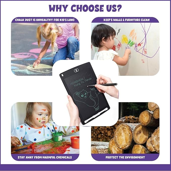 LCD Writing Pad - 8.5 Inch for Drawing/Sketching | Ages 2+ (Multicolor)