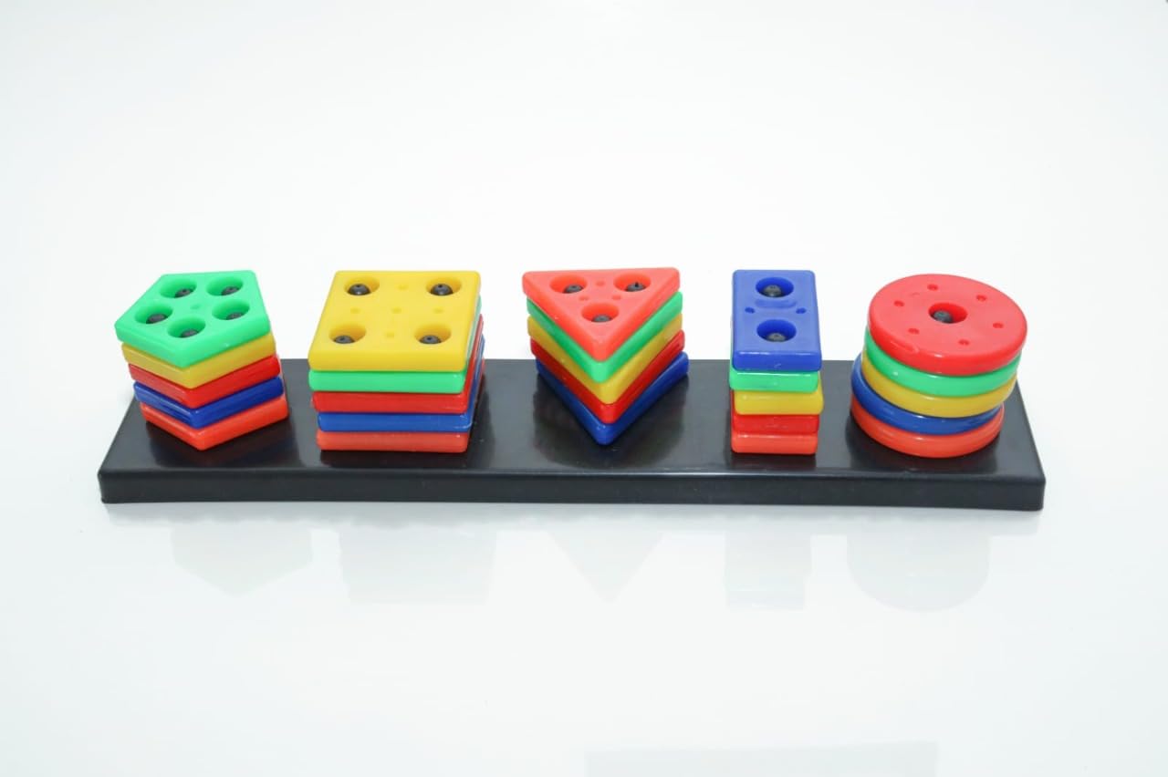 Angle Geometric Plastic Blocks, Sorting & Stacking Sorter Set | STEM Gift for Kids | Hands-On Learning & Sorting Game | Ages 1+