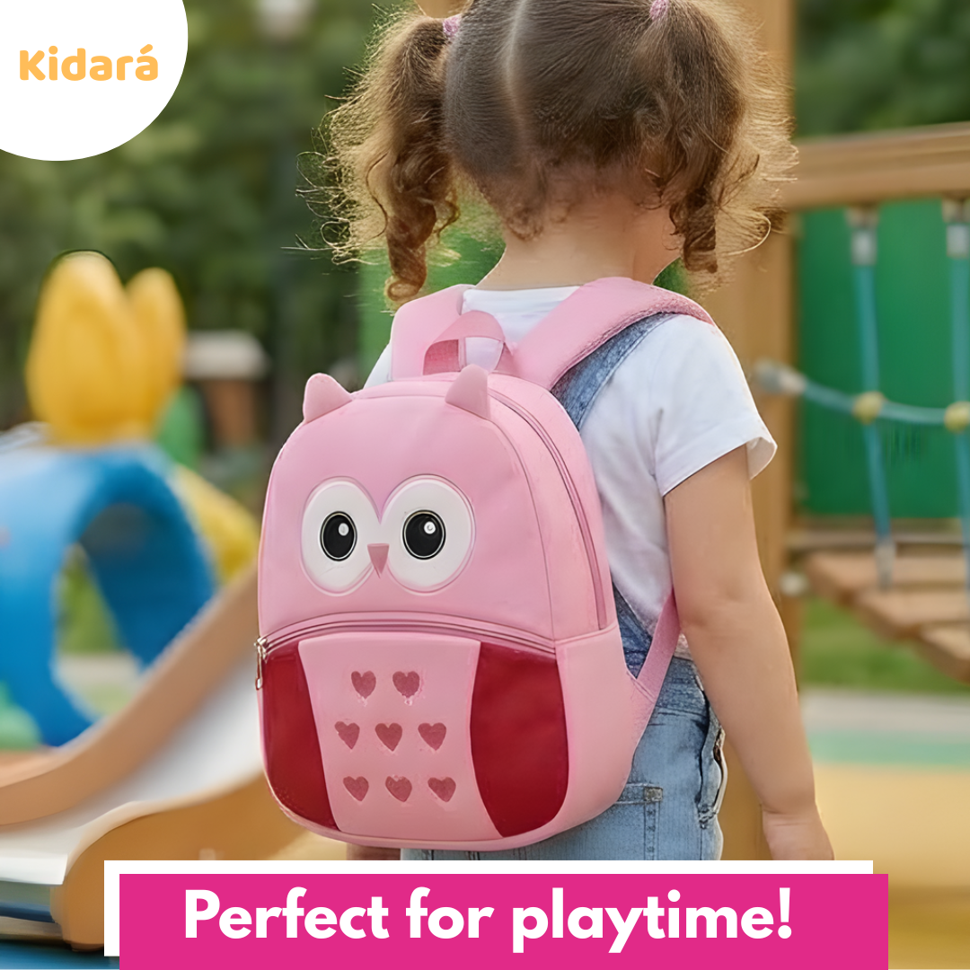 Kidara Preschool Owl Plush Backpack – Small (1–5 Years)