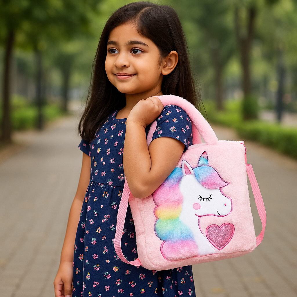 Kidara Unicorn Toddler Bag | Princess Cute Crossbody Handbags Gift for Girls (Baby Pink)
