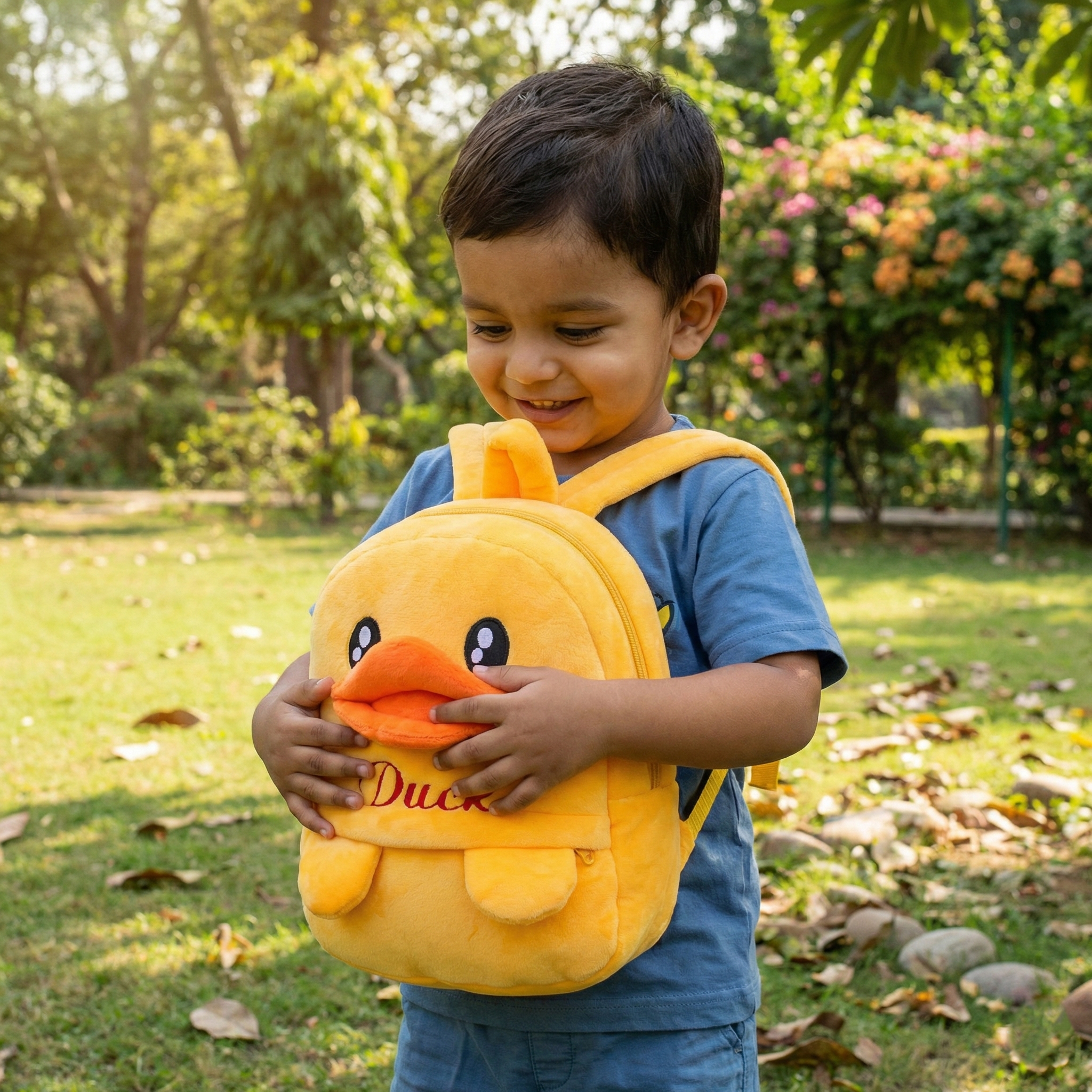 Kidara Duck Kids Plush Backpack – Yellow