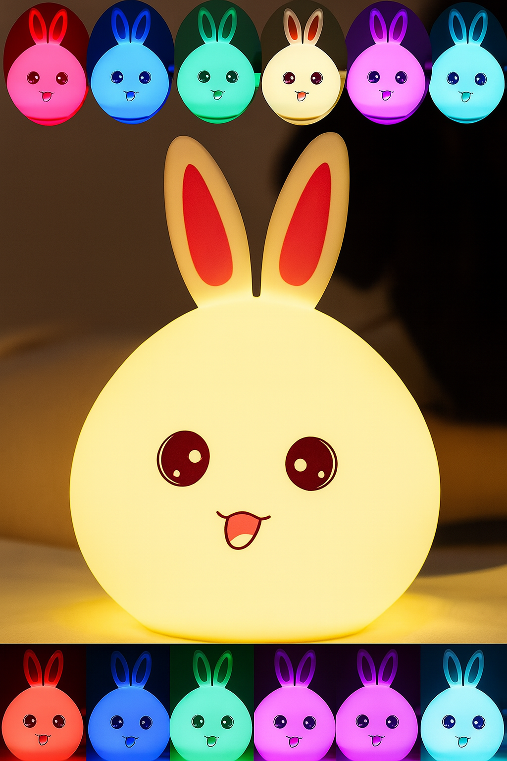 Bunny Silicone 5 W Night Lamp (Multicolour)