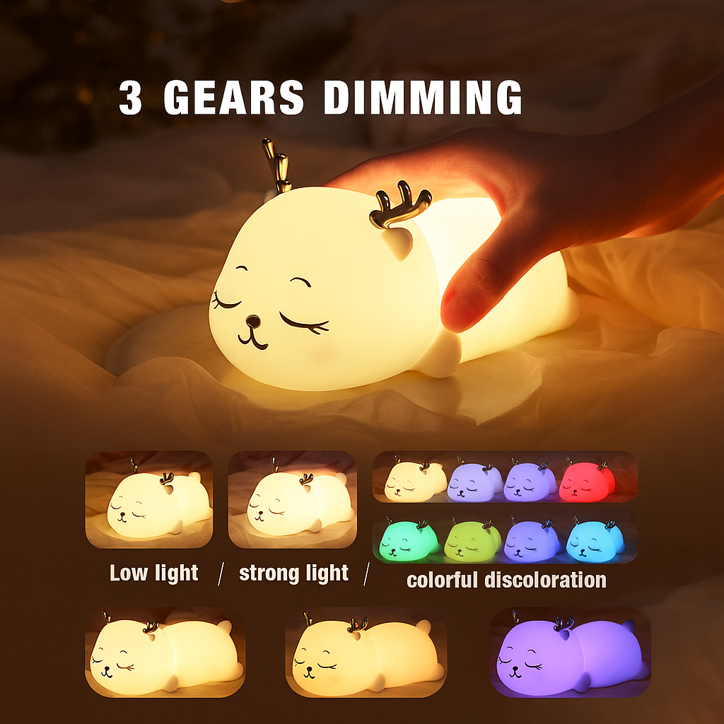 Kidara Deer Silicone LED Night Light for Kids