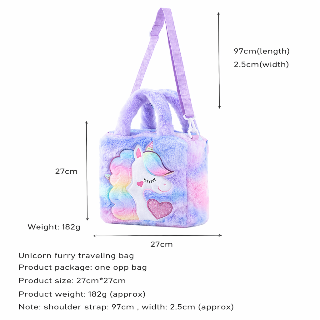 Kidara Unicorn Toddler Bag | Princess Cute Crossbody Sling Bags Gift for Girls (Purple)