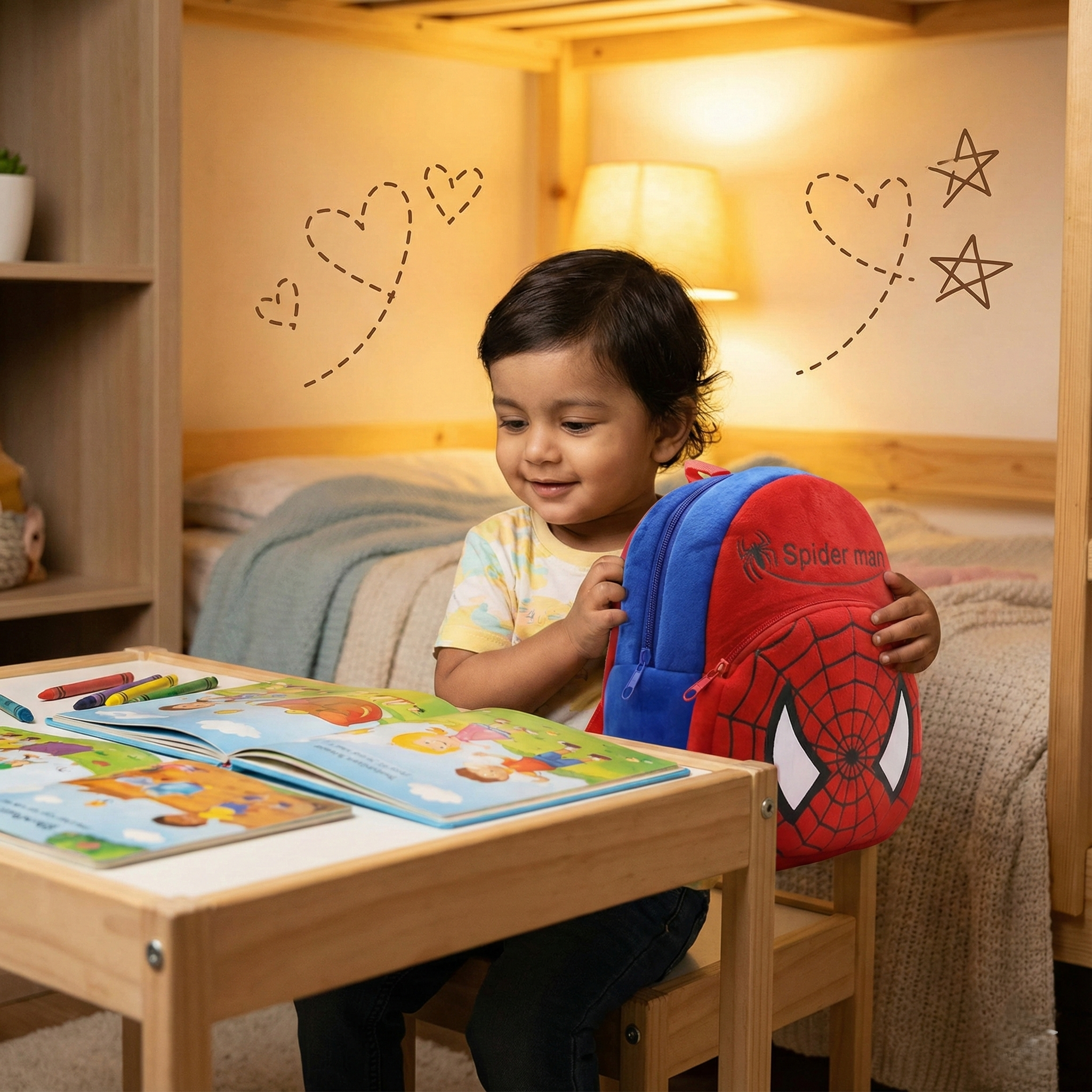 Kidara Spiderman Toddler Backpack - Red&Blue