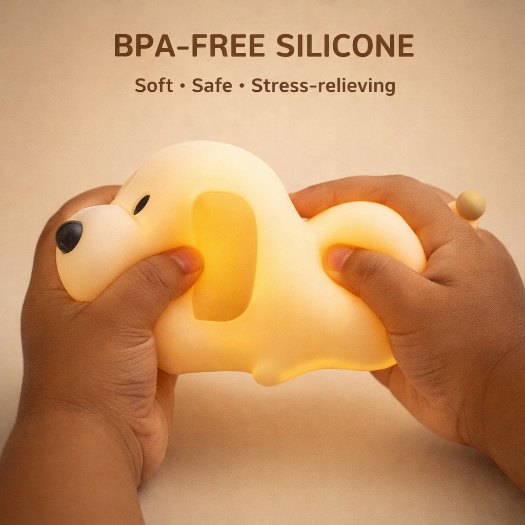 Kidara Puppy Silicone LED Night Light for Kids
