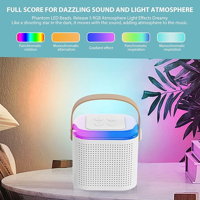 Sing Square Karaoke Speaker with 2 Mics (Bluetooth) | Rechargeable/Portable | Ages 3-9+ (Multicolor)