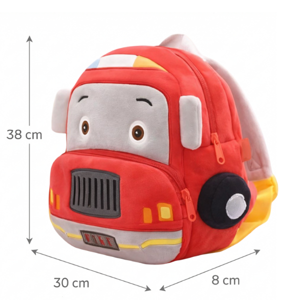 Kidara Fire Brigade Plush Backpack - Red