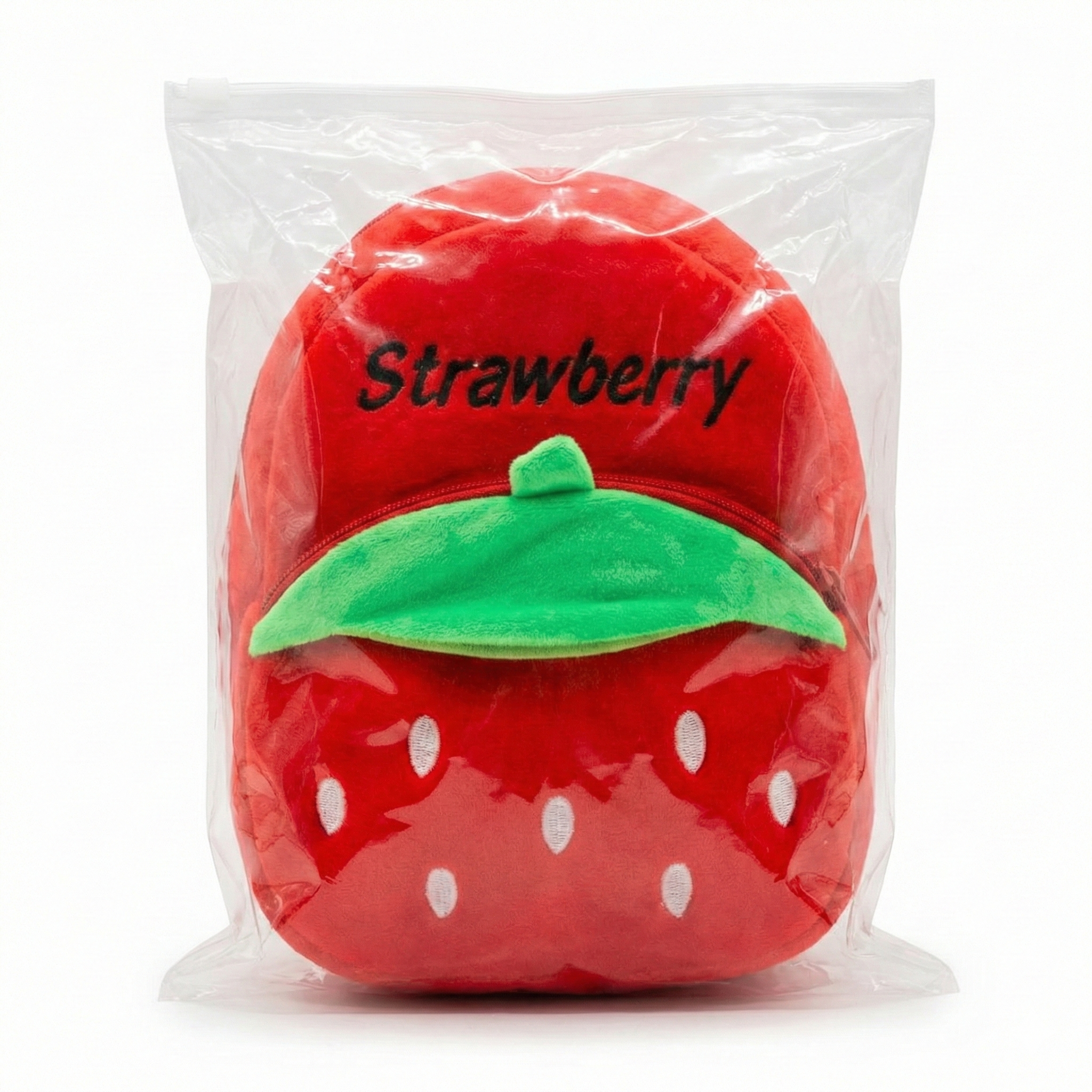 Kidara Strawberry Kids Plush Backpack – Red