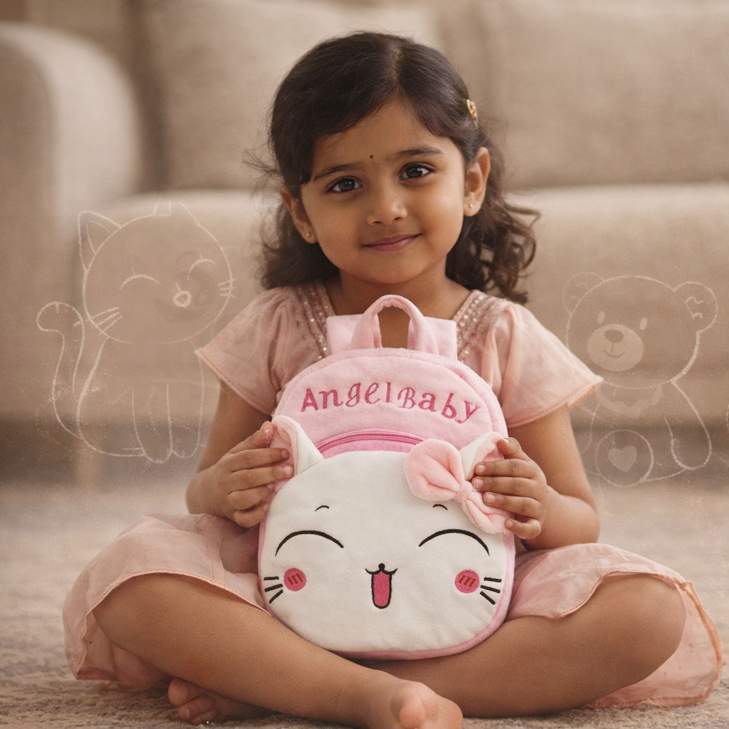 Kidara Angel Baby Plush Backpack for Toddlers