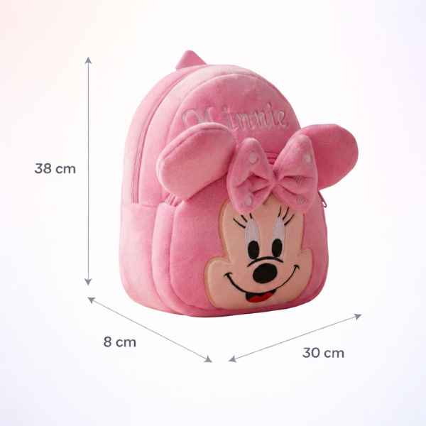 Kidara Minnie Mouse Plush Backpack - Pink