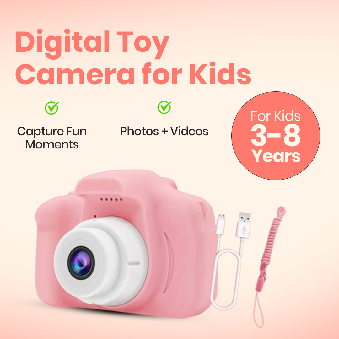 Digital Toy Camera for Kids | Ages 3+ (Pink)