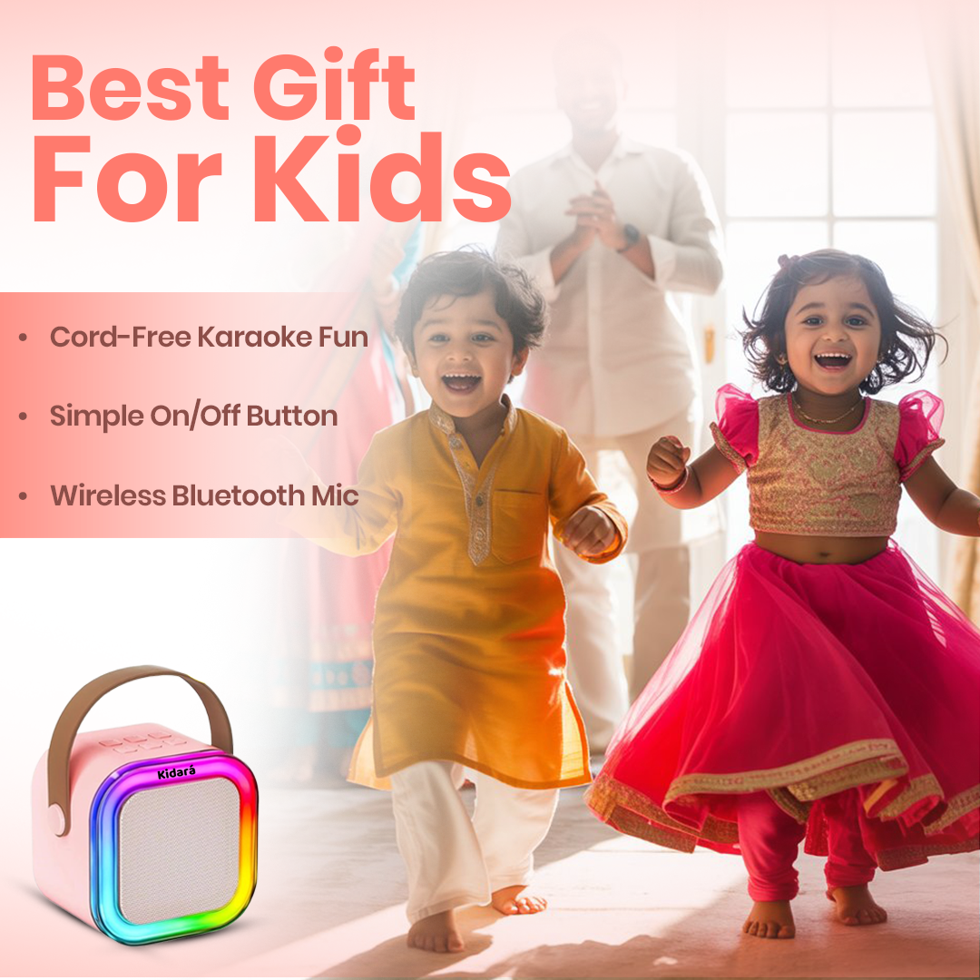 Karaoke Speaker with One Wireless Mic | Ages 3+ (Multicolor)