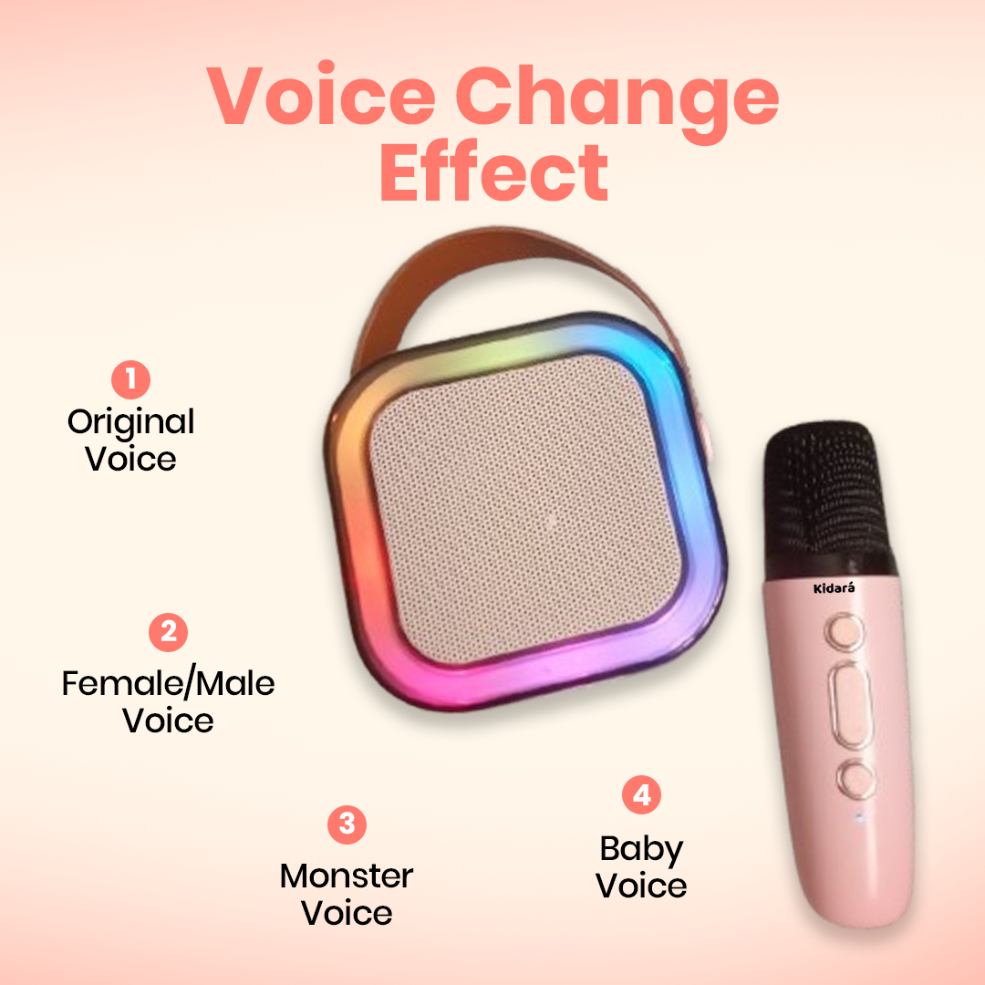 Karaoke Speaker with One Wireless Mic | Ages 3+ (Multicolor)