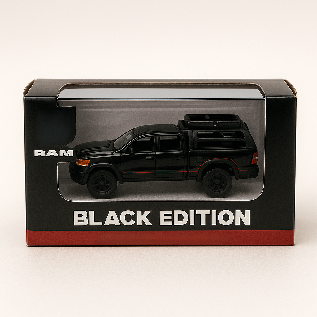 RAM Mammoth 1:32 Die-Cast Pull-Back Model Car with Lights & Sound (Black)