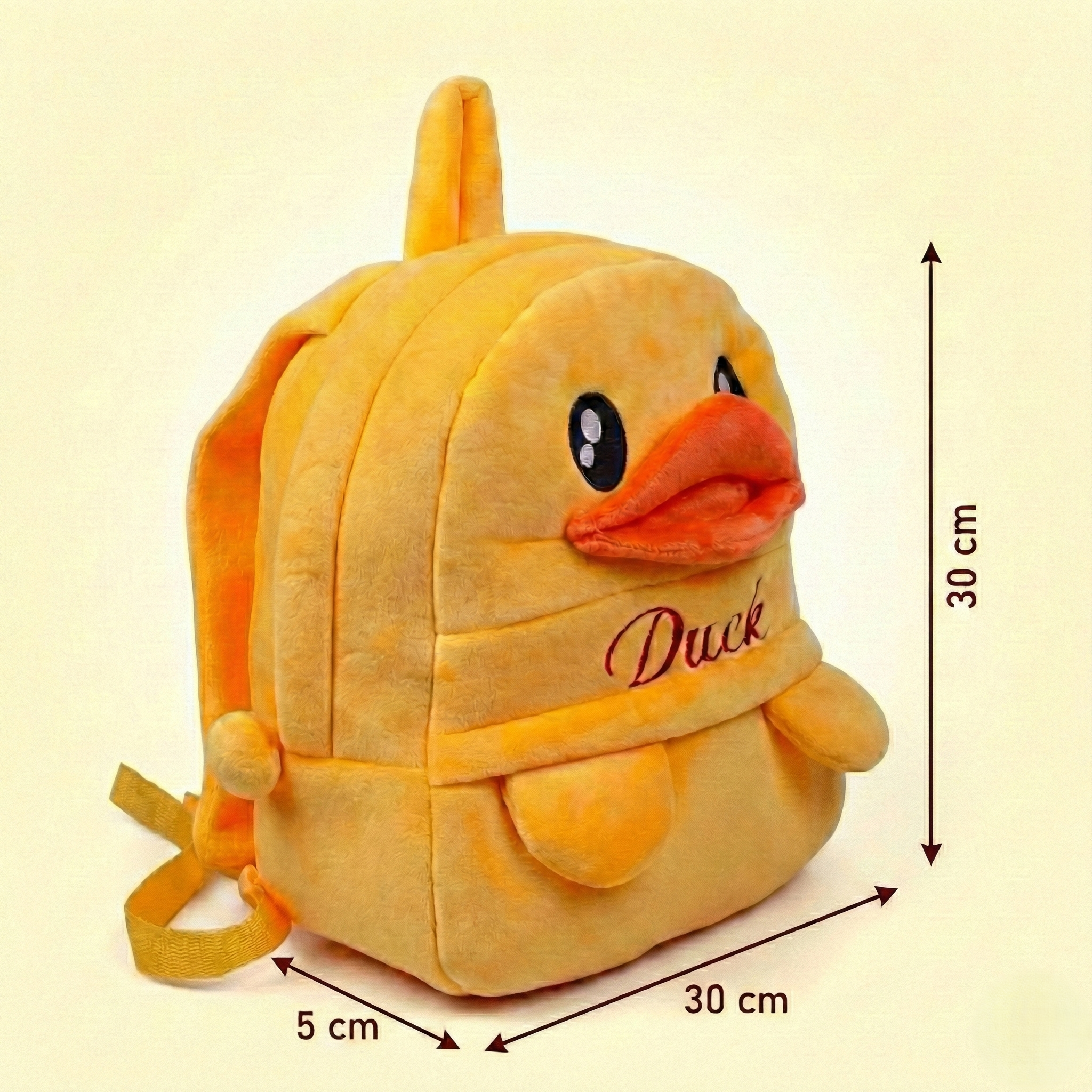 Kidara Duck Kids Plush Backpack – Yellow
