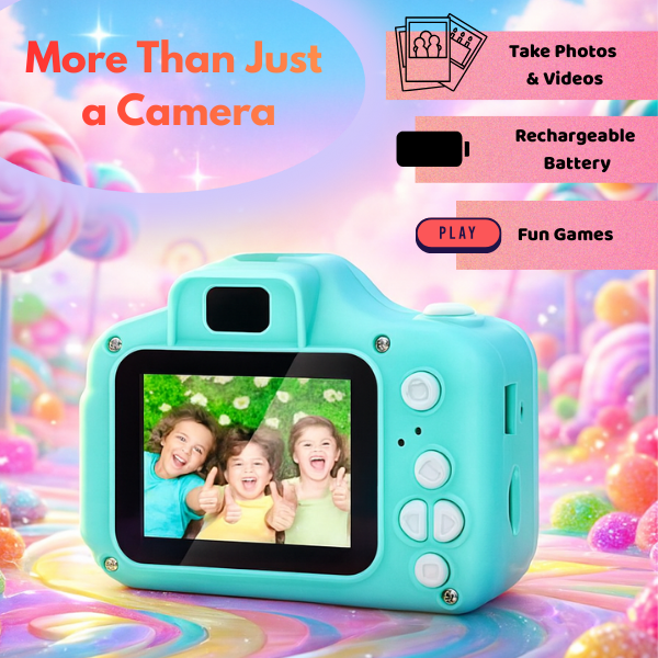 Digital Toy Camera for Kids | Ages 3+ (Blue)