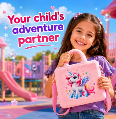 Kidara Unicorn Kids Sling Bag (Baby Pink)