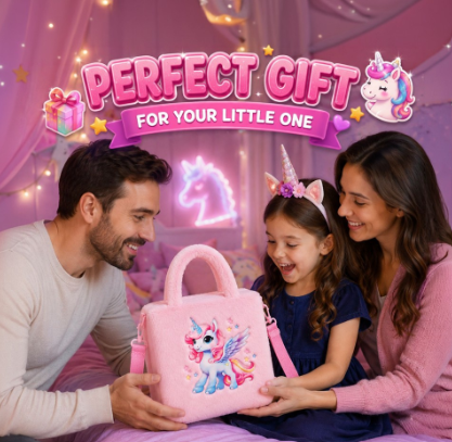 Kidara Unicorn Kids Sling Bag (Baby Pink)