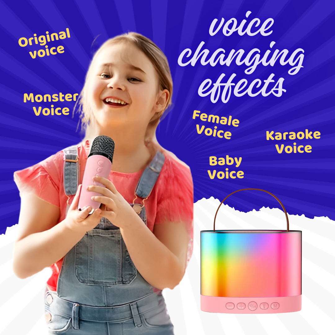 Glow Tune Karaoke Machine with Mic | Ages 4-12 (Multicolor)