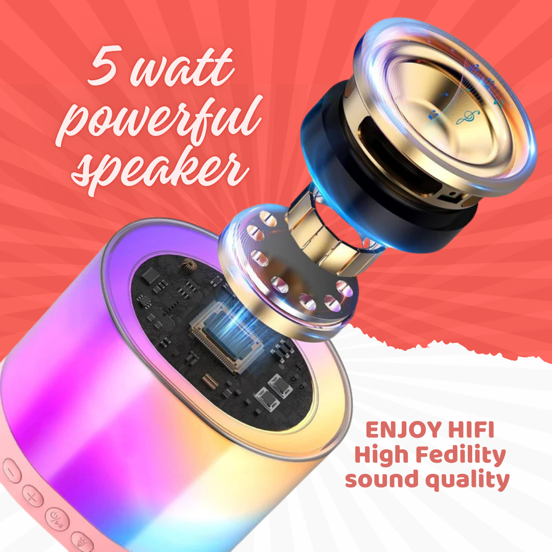 Karaoke Speaker for Kids with 2 Wireless Mic (Glow Tune) | Ages 3- 12+