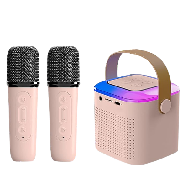 Sing Square Karaoke Speaker with 2 Mics (Bluetooth) | Rechargeable/Portable | Ages 3-9+ (Multicolor)