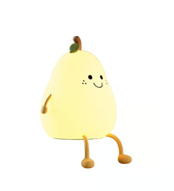 Smiley Pear Silicone 5W Night Lamp (Multicolour)
