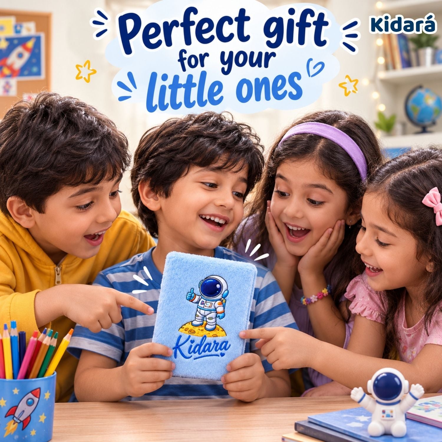 Kidara Kids A6 Cute Astronaut Diary (Blue)
