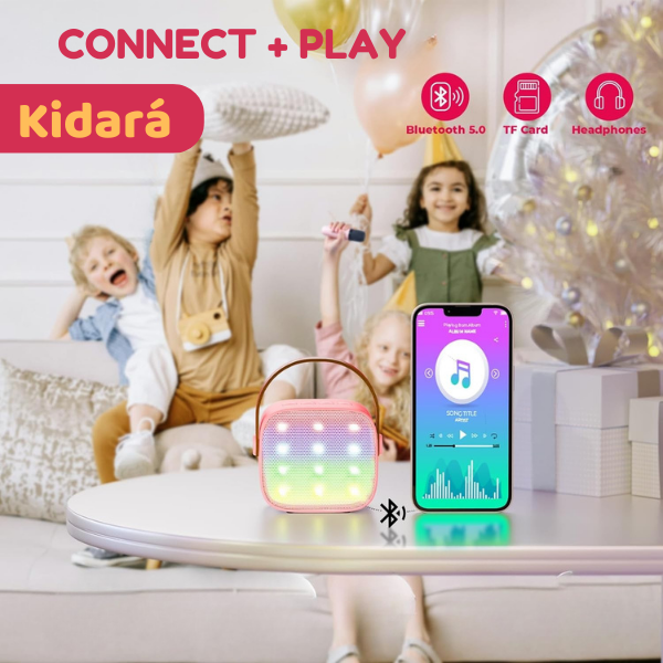 SingStar Karaoke Speaker with Two Wireless Mics for Kids | Ages 4-10+ (Pink)