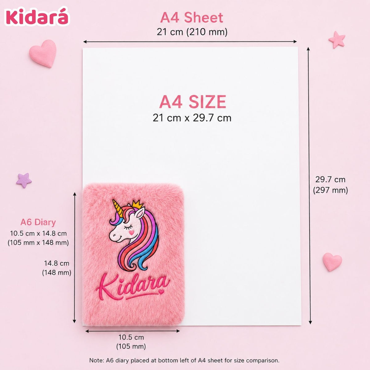 Kidara Kids A6 Cute Unicorn Diary (Pink)
