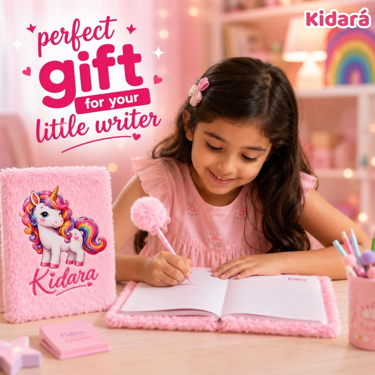 Kidara Kids A5 Cute Unicorn Diary (Pink)