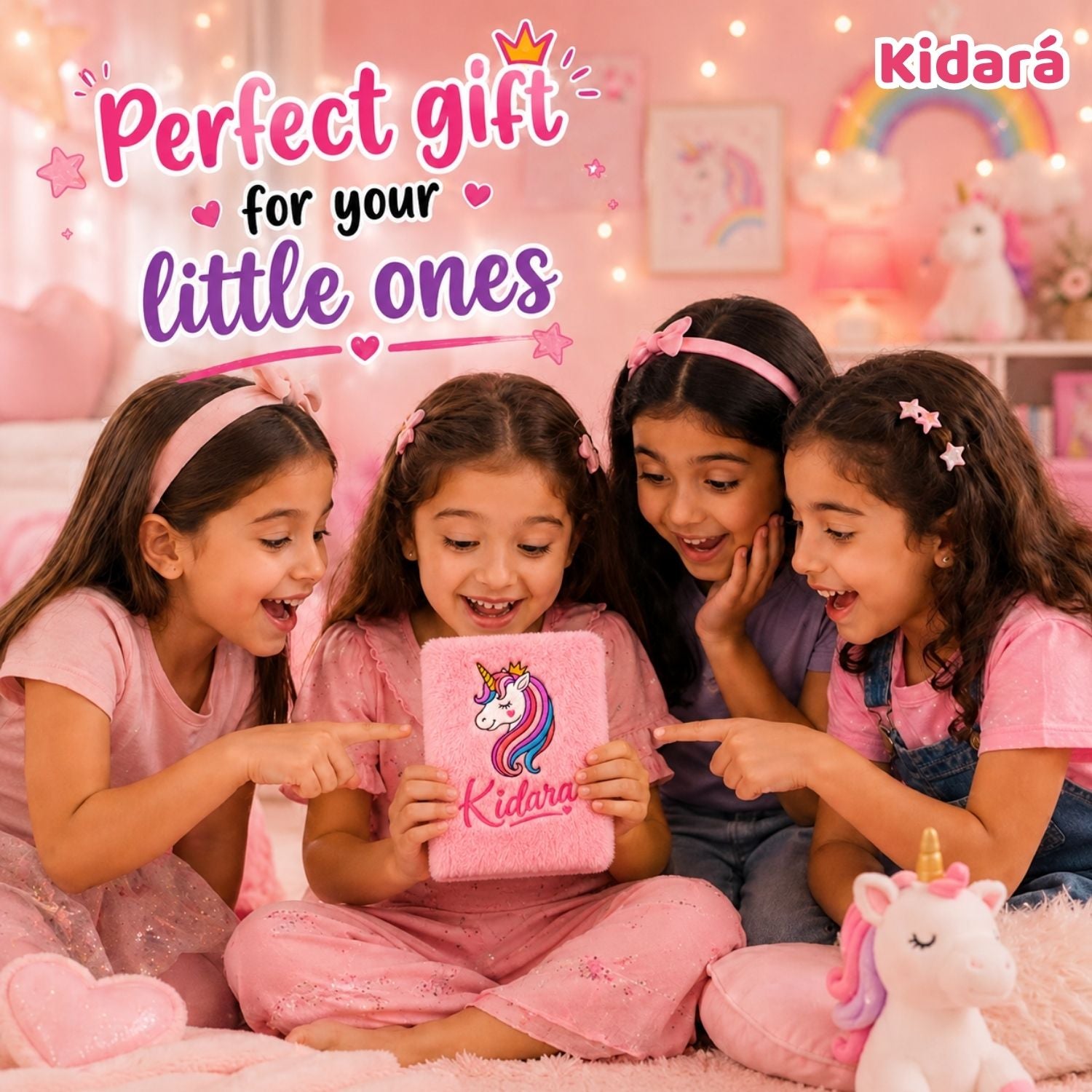 Kidara Kids A6 Cute Unicorn Diary (Pink)