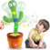 Kidara Talking Dancing Cactus Pro| USB Charging with 120 Songs, LED Lights, Voice Recording, Age 1-10 Years (Green)